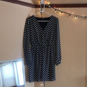 Express Black and White striped dress
